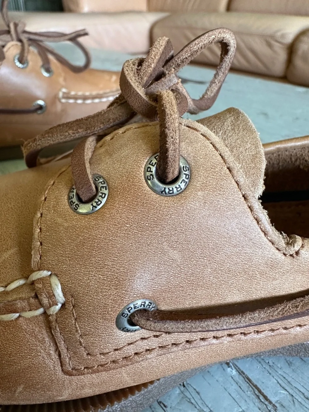 NWT SPERRY Authentic Original™ LEATHER Top Sider 2-Eye Boat Shoe M8 M / W10